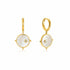 Moon Emblem Gold Huggie Hoop Earrings
